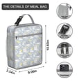 thumbnail image 3 of Elephant Insulated Lunch Box Teen Reusable Lunch Tote Bag with Detachable Handle Lunch Tote Portable Bag Picnic Beach, 3 of 6