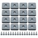 thumbnail image 1 of 16pcs Furniture Sliders 40mm Furniture Leg Protectors With Screws Square Chair Leg Protectors Furni, 1 of 5
