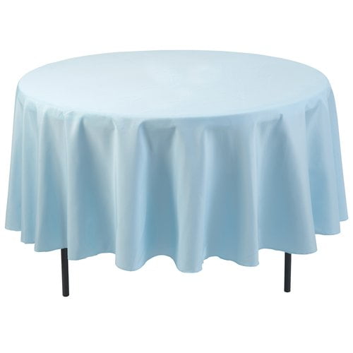 Polyester Round Tablecloth, Light Blue
