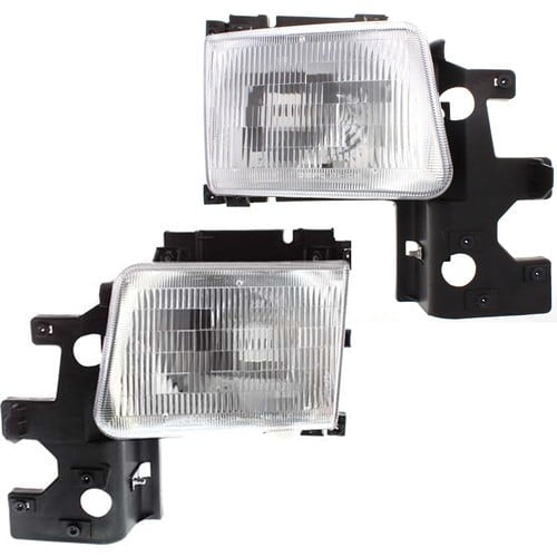 Halogen Headlight Set For 1995-1997 Dodge B2500 Left & Right w/ Bulb(s) Pair