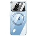 thumbnail image 1 of ELEHOLD Plating Clear Case for iPhone 14 Pro Max, Transparent Rugged PC Tempered Glass Camera Lens Protector Anti-Yellowing Slim Lightweight Case Compatible with MagSafe,Blue, 1 of 8