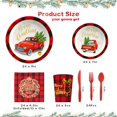 thumbnail image 2 of Disposable Christmas PaperITSC&nbsp;Plates and Napkins Cups, Party Supplies for Xmas Party, Cutlery Serves 24, 168PCS, 2 of 3