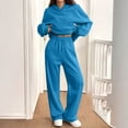 thumbnail image 5 of Stralyhd Long Sleeve Hoodie Set Women Hooded Pockets Tracksuit 2026 Fall Comfy Sweatsuits Fashion Sweatshirt and Joggers Set Royal Blue XL, 5 of 5