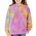 thumbnail image 7 of Mercatoo Teen Girls Tie Dye Crew Neck Sweatshirts Cute Cotton Pullover Sweatshirts Kids Long Sleeve Gradient Color Sweater, 7 of 7