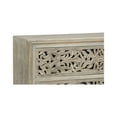thumbnail image 5 of Taran Designs Fillian 6-drawer Floral Carved Solid Wood Dresser in Gray, 5 of 6