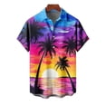 thumbnail image 5 of Cllios Hawaiian Shirts for Men Funny Tropical Print Holiday Tops Quick Dry Lapel Collared Short Sleeve T-shirts Cotton Button Down Bowling Shirts with Pocket S-5XL, 5 of 6