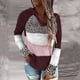 thumbnail image 4 of Gibobby Sudadera para mujer, Sudadera con Capucha Acanalada de Mezcla de algodón Marfil con Bolsillos adjuntos y cordón de Manga Larga Sudadera para Mujer(Vino,M), 4 of 5