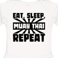 thumbnail image 4 of Inktastic Eat, Sleep, Muay Thai, Repeat Boys or Girls Long Sleeve Baby Bodysuit, 4 of 5
