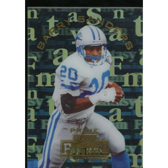Barry Sanders Card 1995 Playoff Prime Fantasy Team #FT15