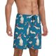 thumbnail image 2 of Balery Festive Dachshund Fun Pantalones cortos de pijama de punto de algodón para hombre con cinturilla y bolsillos-4X-Large, 2 of 6