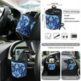 thumbnail image 5 of Yuyamidu Sea Turtle Car Seat Cover Split Covers Blue Hibiscus Car Steering Wheel Cover Seat Belt Pads Trash Bin Car Air Outlet Pocket Rearview Mirror Cover Cup Holder Wrist Key Chain 15 PCS, 5 of 7