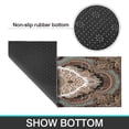 thumbnail image 7 of Farmhouse Dark Brown Boho Rugs and Mats Non Skid Washable Absorbent Microfiber Soft Kitchen Mat for Floor Set Of 2 Decor Stain Resistant 17"x47"+17"x30", 7 of 7