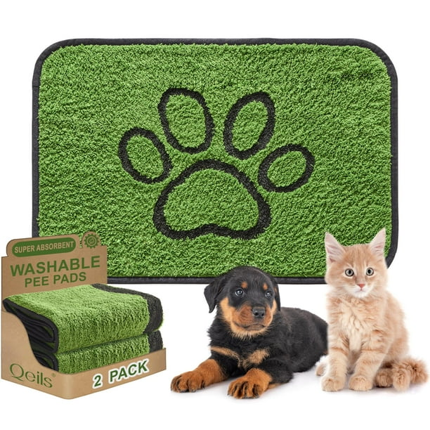 Paquete de 2 almohadillas reutilizables para orinar para perros, lavables, 61 x 91 cm