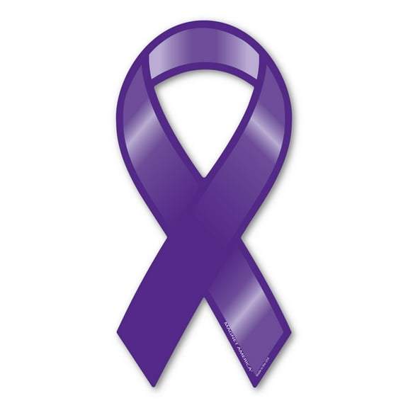 Plain Purple Ribbon Magnet