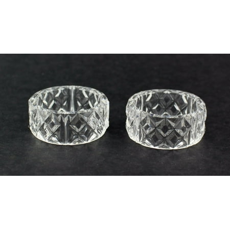 - 2 inch Clear Crystal Plastic Napkin Holder Rings 12 Pieces