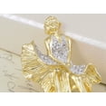 thumbnail image 4 of Shiny Gold Tone Marilyn Monroe Keepsake Souvenir Crystal Rhinestone Pin Brooch, 4 of 4