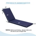 thumbnail image 6 of Pellebant Outdoor Chaise Lounge Cushion, Waterproof Recliner Cushion 80" x 23", Navy Blue（2-Pack）, 6 of 7