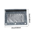 thumbnail image 2 of HengDidi Spacious Three-Hole Zippered Pencil Case - Durable Cloth Fabric with Transparent Mesh Compartment, Large Capacity Storage for Pens and Office Supplies, Portable for Campus or Organization, 2 of 3