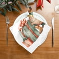 thumbnail image 2 of Napkin Satin Napkin 20*20 Inchx1 Kitchen Towel Dinner Plate Towel Decorative Towel Napkin Tea Towel Suitable For Kitchen Table Cartoon Christmas Puppy, 2 of 8