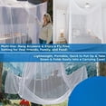 thumbnail image 3 of Mosquito NET for Bed Canopy, Tent for Full, Double to Super Queen Size, Large Square Curtains, White Mosquito Netting with 2 Openings, Easy Installation, Carry Bag, Mesh 380, 3 of 5
