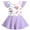 Blue, variant on Girls Ballet Leotards Dance Leotard Circle Skirt Ruffer Sleeve Ballerina Dresses with Skirted Shorts for Kid 5 - 8T