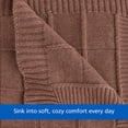 thumbnail image 3 of Mainstays Windowpane Oversized Couch Throw Blanket, Warm Brownie, 50 x 72 in, 3 of 5
