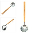 thumbnail image 3 of HEVIRGO Portable Ice Fishing Scoop Scooper Wood Handle Slush Skimmer Tool Accessory, 3 of 8