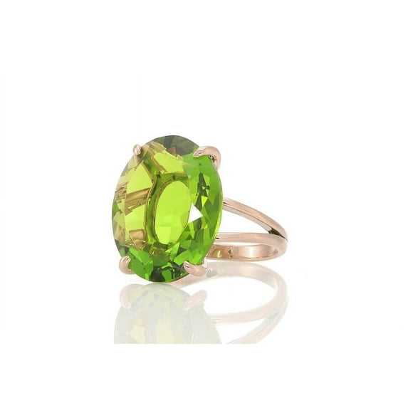 Peridot Ring · Oval Ring · Rose Gold Ring · August Birthstone Ring · Gold Ring For Women · Peridot Stone Ring · Gemstone Rings
