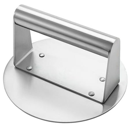 

Hemoton Stainless Steel Burger Press Round Burger Smasher Tool Metal Burger Smasher Kitchen Gadget