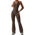 thumbnail image 4 of ABOCIW Monos acampanados para mujer con cuello en V halter bodycon de longitud completa casual mono mono, 4 of 4