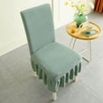 thumbnail image 5 of sruoe Dining Chair Covers, Chair Slipcovers Seat Protector, Short Skirt Universal Stool Cover, Removable Washable Seat Cover, Stretch Soft Dining Chair Slipcover for Living Room, Kitchen, 5 of 6