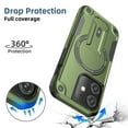 thumbnail image 3 of For iPhone 11 Case, iPhone 11 Phone Case [Compatible with Magsafe] [Built-in Invisible Stand] [Heavy Duty Drop Protection] Shockproof Rugged Protective Magnetic Cover Accessories,Armygreen, 3 of 7