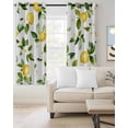 thumbnail image 2 of Summer Lemon Kitchen Curtains Botanical Leaves Pastoral Watercolor Cafe Short Curtains for Bathroom Blackout Window Curtain Grommet Small Window Treatment Drapes for Bedroom Living Room 27.5"x39"x2, 2 of 9