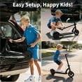 thumbnail image 7 of SANOPY 150W Electric Scooter for Kids Ages 6-14, Adjustable Speed, Powered E-Scooter with Speeds of 10 MPH, 80 mins Ride Time, Colorful Rainbow Lights, Foldable Scooter for Boys & Girls, 7 of 7