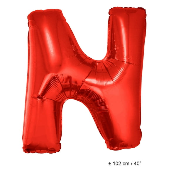 Funny Fashion Letter N Solid Helium Quality Metallic Red 40" Jumbo Shape Foil Balloon