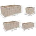 thumbnail image 2 of AURARMLET 5Pcs Woven Storage Box Small Square Basket White Rectangular for Bathroom Desktop, 2 of 6
