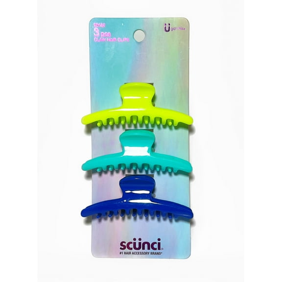 Scunci 3 pcs claw hair clips