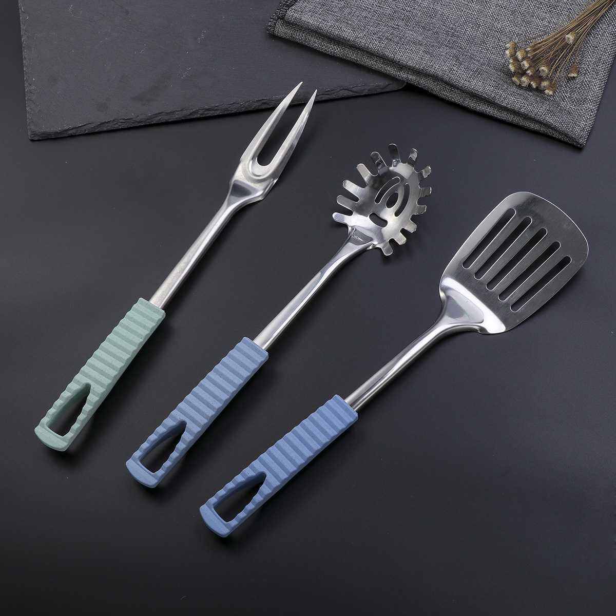 Kitchen Utensils Stainless Steel Cooking Tools Heat Resistant Kitchen Gadgets Dishwasher Safe