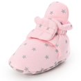 thumbnail image 1 of Calcetines para bebés recién nacidos, zapatos para niños y niñas, botines de primeros pasos para niños pequeños, cómodos, de algodón, suaves, antideslizantes, cálidos, zapatos de cuna para bebés Tan Jianjun  unisex, 1 of 2