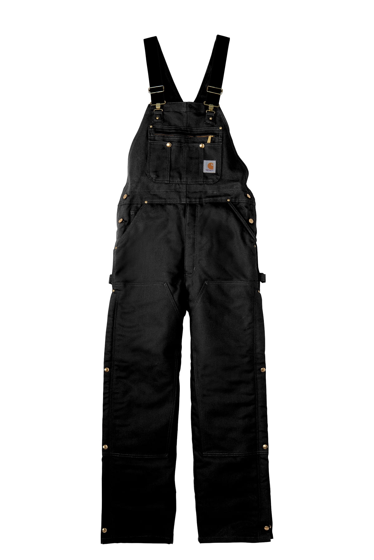 Carhartt 219616 44 x 30 in. Mens Zip-To-Thigh Quilt Lined Duck Bib Carhartt 219616 44 x 30 in. Mens Zip-To-Thigh Quilt Lined Duck Bib