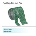 thumbnail image 3 of Unique Bargains 2 Roll 1 Yard 13.5/27mm Self Adhesive Crystal Rhinestone Ribbon for Crafts Project, Dark Green, 3 of 5