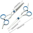 thumbnail image 7 of FORICOM Set of 2 Piece Hair Scissors, Professional Hair Scissors 6 Inch Edge Barber Scissors Salon Hair Shears, Made of Stainless Steel, Hand Ground Blue, 7 of 7