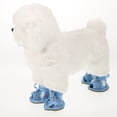thumbnail image 3 of 4pcs Verano Transpirable Mascotas Botas para perros Sandalias de malla Zapatos para perros Zapatillas antideslizantes Suministros para mascotas (Azul) - Tamaño 3, 3 of 6