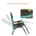 thumbnail image 4 of ACEGOSES Padded Patio Zero Gravity Chair Folding Recliner w/ Side Tray Adjustable Headrest - Turquoise blue, 4 of 7