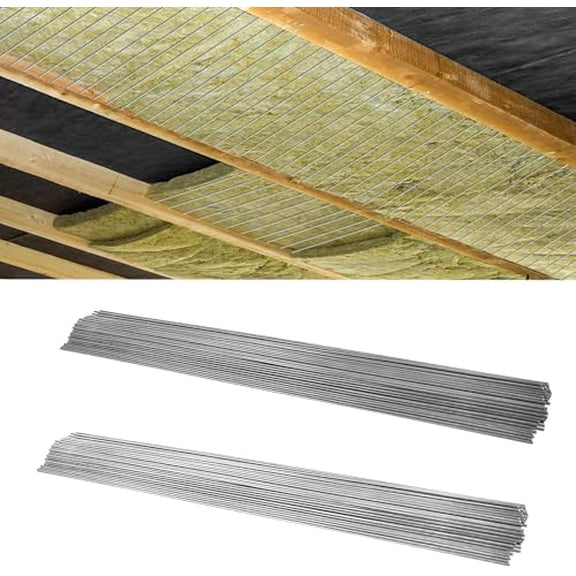 200 Pcs 24 Inch Insulated Wire Support - 1095 Carbon Steel Metal Wire for Attic & Ceiling Insulation$$Building Supply