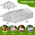 thumbnail image 2 of HARIPUL Large Metal Chicken Coop 19.7 x 9.8 x 6.6 Ft, Walk-In Chicken Run with Weatherproof Cover for Yard, Extra Large Poultry Cage for Ducks, Rabbits, Geese - Heavy Duty Outdoor Pen, 2 of 8