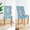 thumbnail image 3 of Yayeee 2 Pack Dining Chair Covers Stretch Parson Chairs Slipcovers Seat Protector, Easter Bunny Pattern, 3 of 6