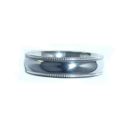 Sterling Silver Milgrain Comfort Wedding Band, 5mm