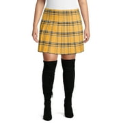 No Boundaries Juniors' Plus Size Plaid Mini Tennis Skirt