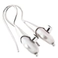 thumbnail image 2 of Freshwater Coin Cultured Pearl Peridot 925 Sterling Silver Earrings, 7/8", 2 of 4